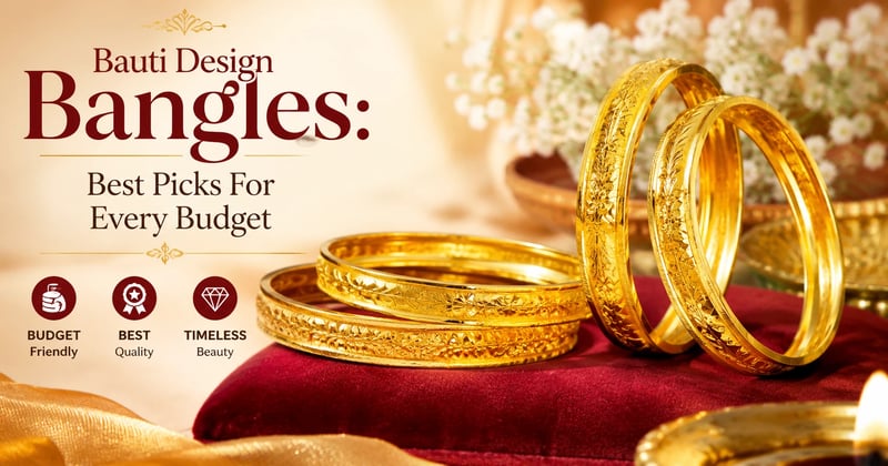 Flat-lay showing the open-ended profile and naksha carving bauti design bangle