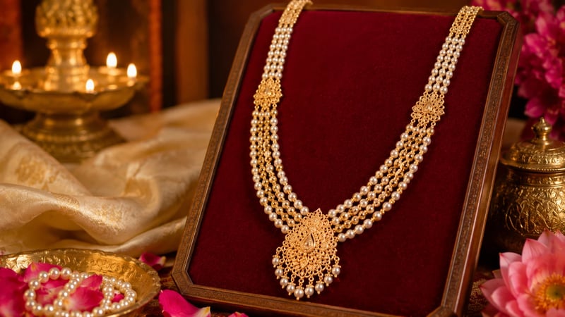 Pearlsitahar design sophistically placed